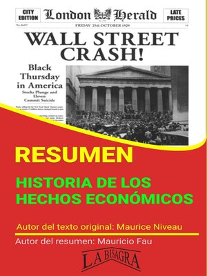 cover image of Resumen de Historia de los Hechos Económicos de Maurice Niveau